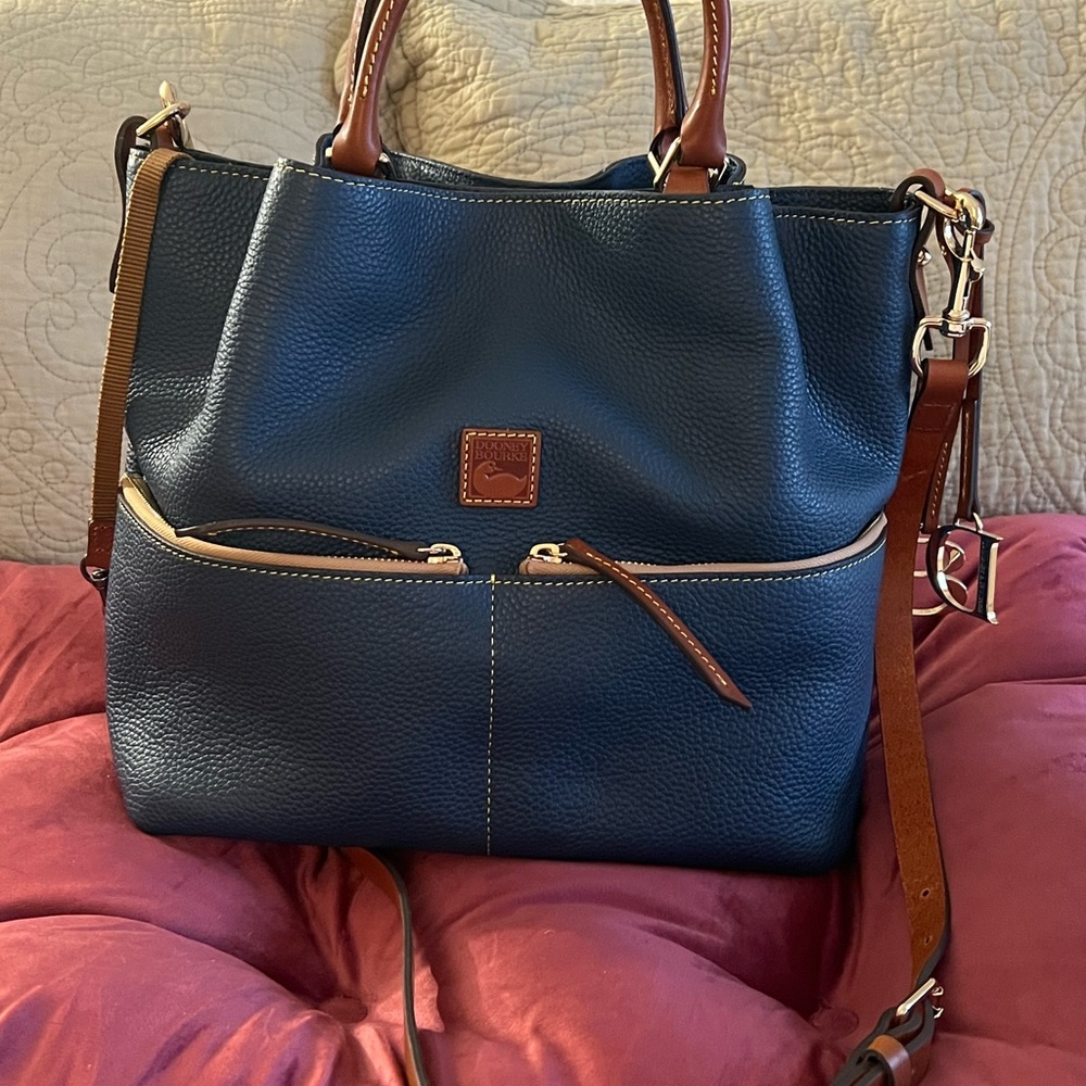 Dooney & Bourke Dark Blue Leather Tote